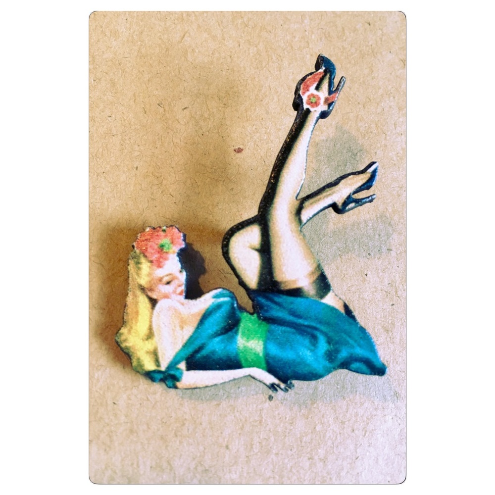 Small Pinup Girl Brooch/Pin #2 BOGO